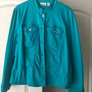 Teal Denim jacket, worn only 3 times, in very good shape